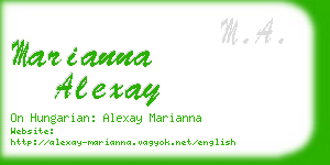 marianna alexay business card